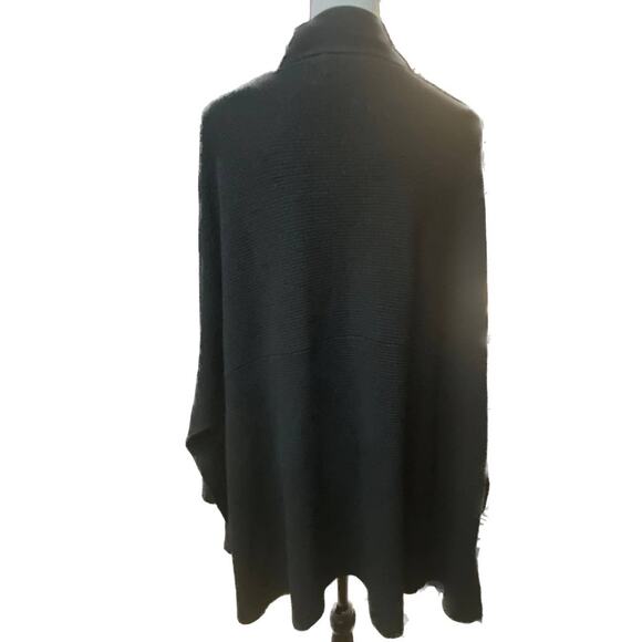Michael Stars Shawl Collar Oversized Lagonlook Boxy Cardigan Women XS  Black - Picture 3 of 8